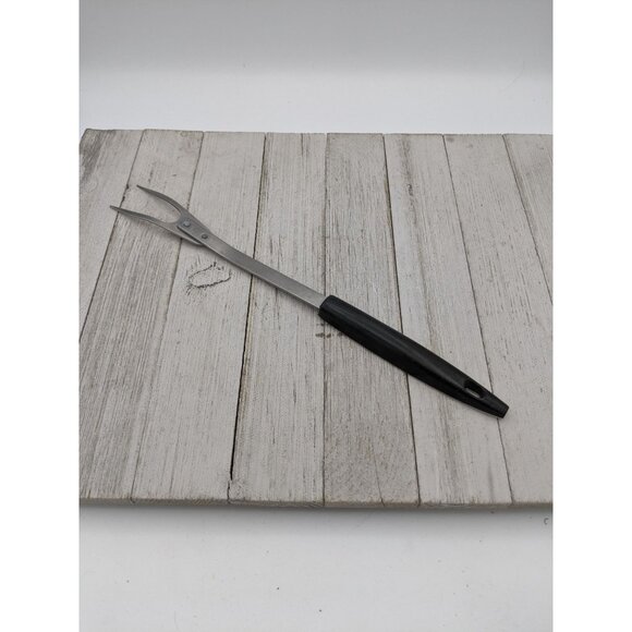 Veggies Handle #4 Stainless Steel Wide Meat Fork 12" USA Fruit Vintage - Picture 4 of 7